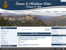 Tablet Screenshot of comune.monteleonesabino.ri.it